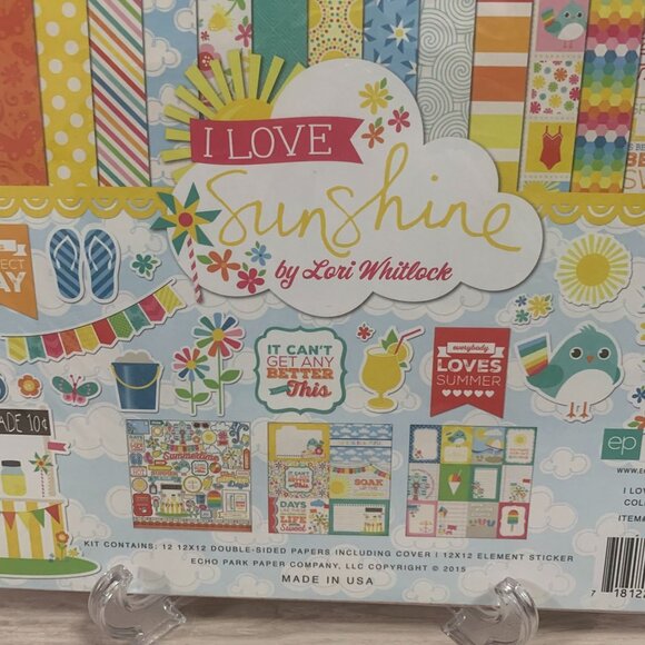 Echo Park "I Love You Sunshine" Papercrafting Scrapbooking Junk Journaling Kit - Picture 2 of 7